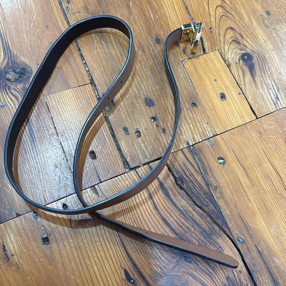 Armani Exchange brown and blue reversible belt with gold hardware belt - Picture 5 of 6